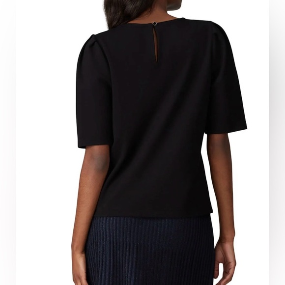 J. Crew Ponte Puff Sleeve Top Black XXL - Picture 2 of 6